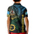Personalised Vanuatu Kid Polo Shirt Turtle Chest Tattoo Flag Color - Sanma LT7 - Polynesian Pride