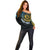 Personalised Vanuatu Off Shoulder Sweater Turtle Chest Tattoo Flag Color - Sanma LT7 - Polynesian Pride