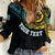Personalised Vanuatu Women Casual Shirt Turtle Chest Tattoo Flag Color - Sanma LT7 Female Black - Polynesian Pride