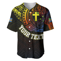 Personalised Vanuatu Baseball Jersey Turtle Chest Tattoo Flag Color - Tafea LT7 - Polynesian Pride