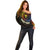 Personalised Vanuatu Off Shoulder Sweater Turtle Chest Tattoo Flag Color - Tafea LT7 - Polynesian Pride