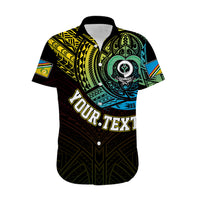 Personalised Vanuatu Hawaiian Shirt Turtle Chest Tattoo Flag Color - Torba LT7 - Polynesian Pride