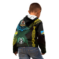 Personalised Vanuatu Kid Hoodie Turtle Chest Tattoo Flag Color - Torba LT7 - Polynesian Pride