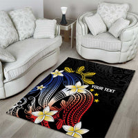 Personalized Philippines Tribal Area Rug Tropical Waves - Plumeria
