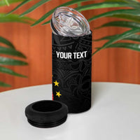 Personalized Philippines Tribal 4 in 1 Can Cooler Tumbler Tropical Waves - Plumeria