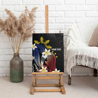 Personalized Philippines Tribal Canvas Wall Art Tropical Waves - Plumeria