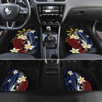Personalized Philippines Tribal Car Mats Tropical Waves - Plumeria