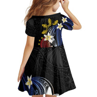 Personalized Philippines Tribal Family Matching Puletasi and Hawaiian Shirt Tropical Waves - Plumeria