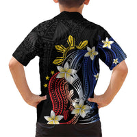 Personalized Philippines Tribal Family Matching Short Sleeve Bodycon Dress and Hawaiian Shirt Tropical Waves - Plumeria