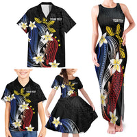 Personalized Philippines Tribal Family Matching Tank Maxi Dress and Hawaiian Shirt Tropical Waves - Plumeria