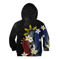 Personalized Philippines Tribal Kid Hoodie Tropical Waves - Plumeria