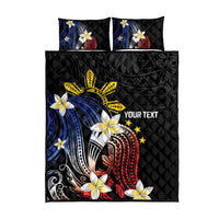 Personalized Philippines Tribal Quilt Bed Set Tropical Waves - Plumeria