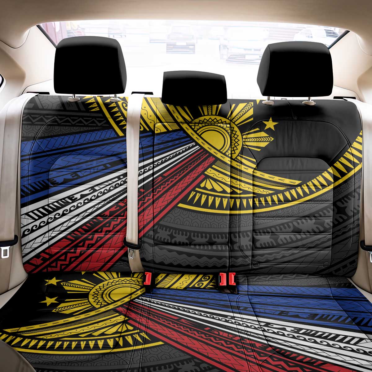 Philippines Sun Back Car Seat Cover Pasifika Tribal Style