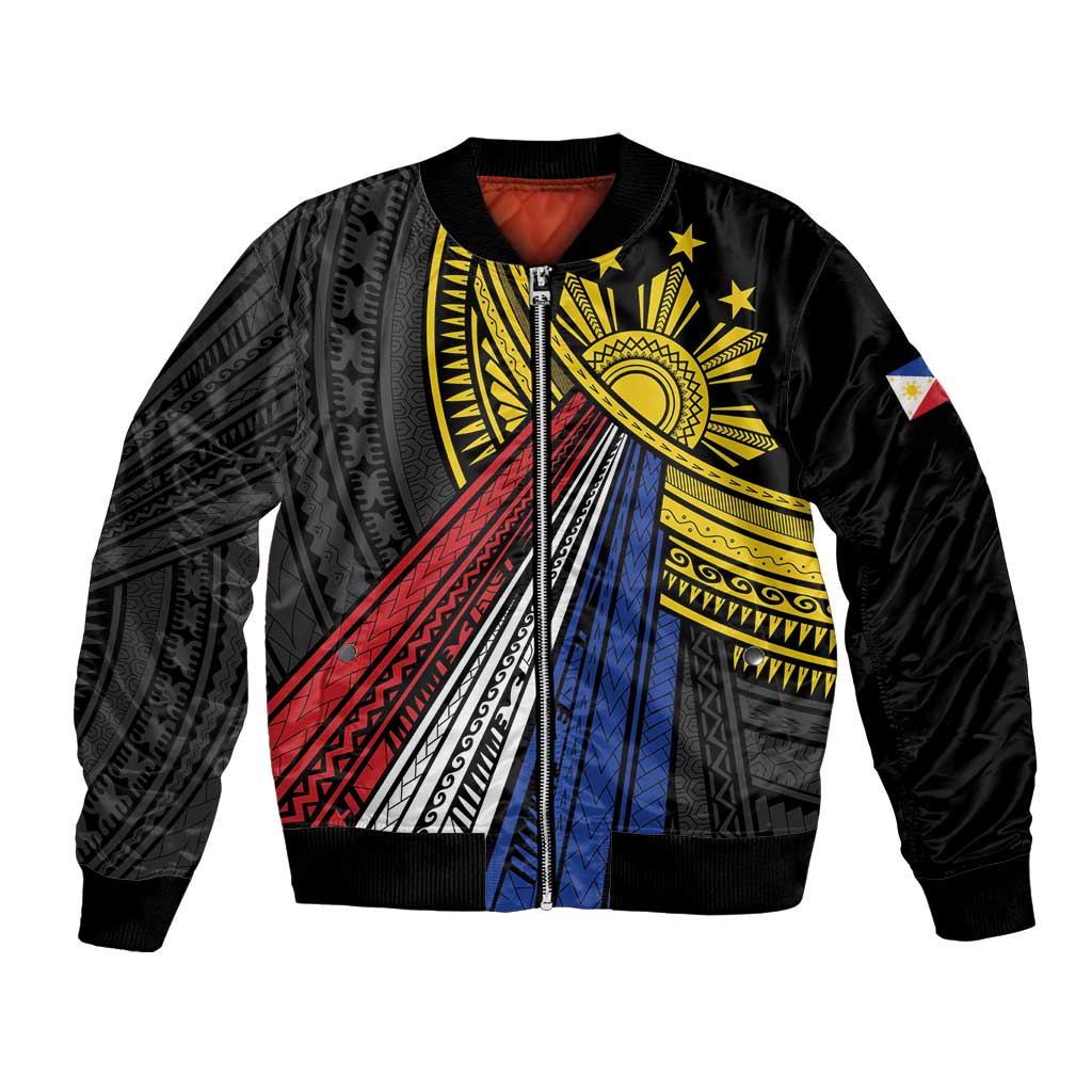 Philippines Sun Bomber Jacket Pasifika Tribal Style