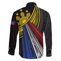 Philippines Sun Family Matching Off The Shoulder Long Sleeve Dress and Hawaiian Shirt Pasifika Tribal Style