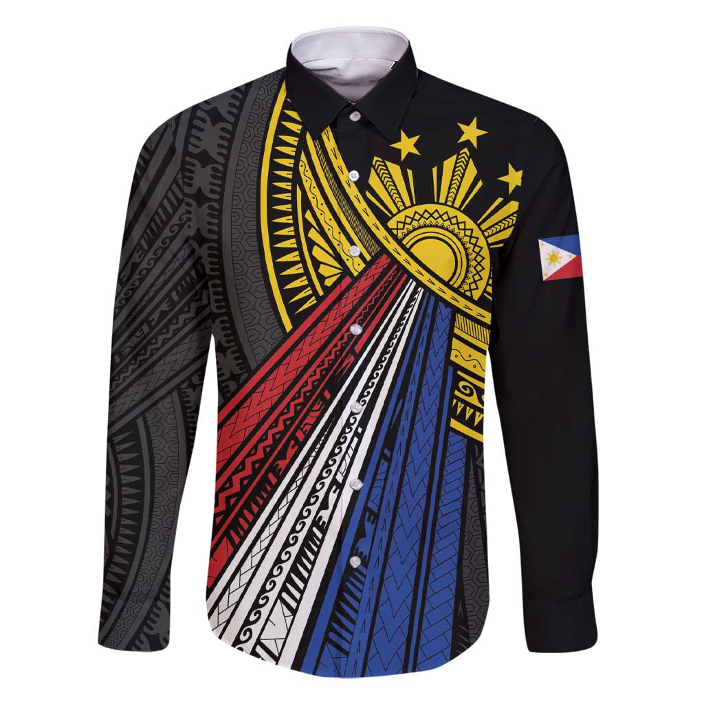 Philippines Sun Family Matching Short Sleeve Bodycon Dress and Hawaiian Shirt Pasifika Tribal Style