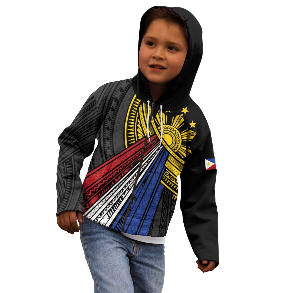 Philippines Sun Kid Hoodie Pasifika Tribal Style
