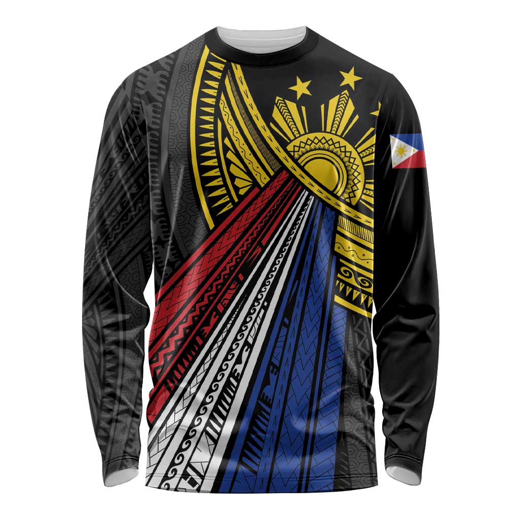 Philippines Sun Long Sleeve Shirt Pasifika Tribal Style
