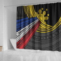 Philippines Sun Shower Curtain Pasifika Tribal Style