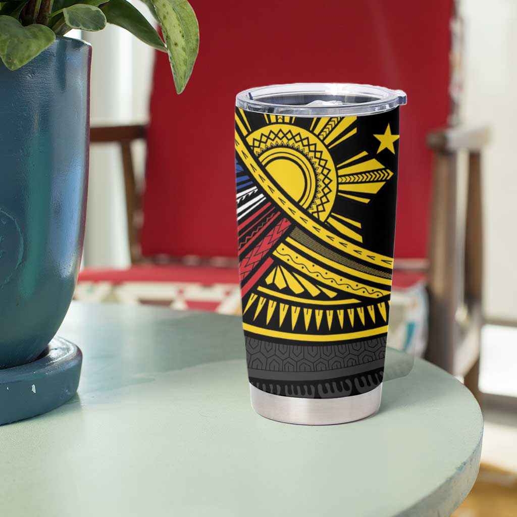 Philippines Sun Tumbler Cup Pasifika Tribal Style