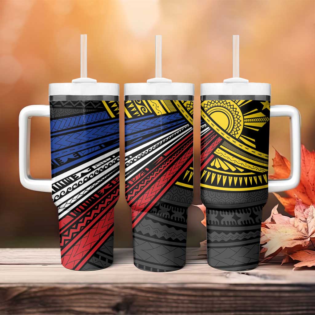 Philippines Sun Tumbler With Handle Pasifika Tribal Style