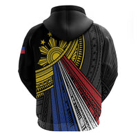 Philippines Sun Zip Hoodie Pasifika Tribal Style