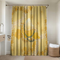 Hawaii Oahu Island Flowers Lei Bathroom Set Yellow Ilima Mix Plumeria