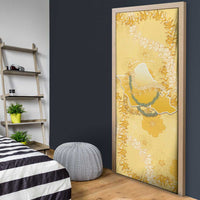 Hawaii Oahu Island Flowers Lei Door Cover Yellow Ilima Mix Plumeria LT7 - Polynesian Pride