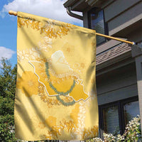 Hawaii Oahu Island Flowers Lei Garden Flag Yellow Ilima Mix Plumeria