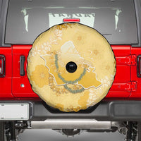Hawaii Oahu Island Flowers Lei Spare Tire Cover Yellow Ilima Mix Plumeria LT7 - Polynesian Pride