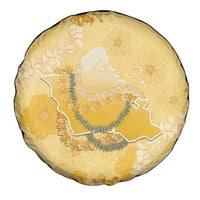 Hawaii Oahu Island Flowers Lei Spare Tire Cover Yellow Ilima Mix Plumeria LT7 - Polynesian Pride