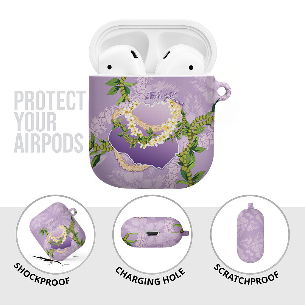 Hawaii Kauai Island Flowers Lei AirPods Case Mokihana Lei