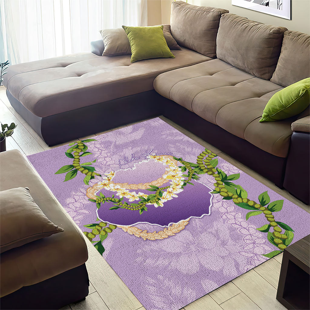 Hawaii Kauai Island Flowers Lei Area Rug Mokihana Lei