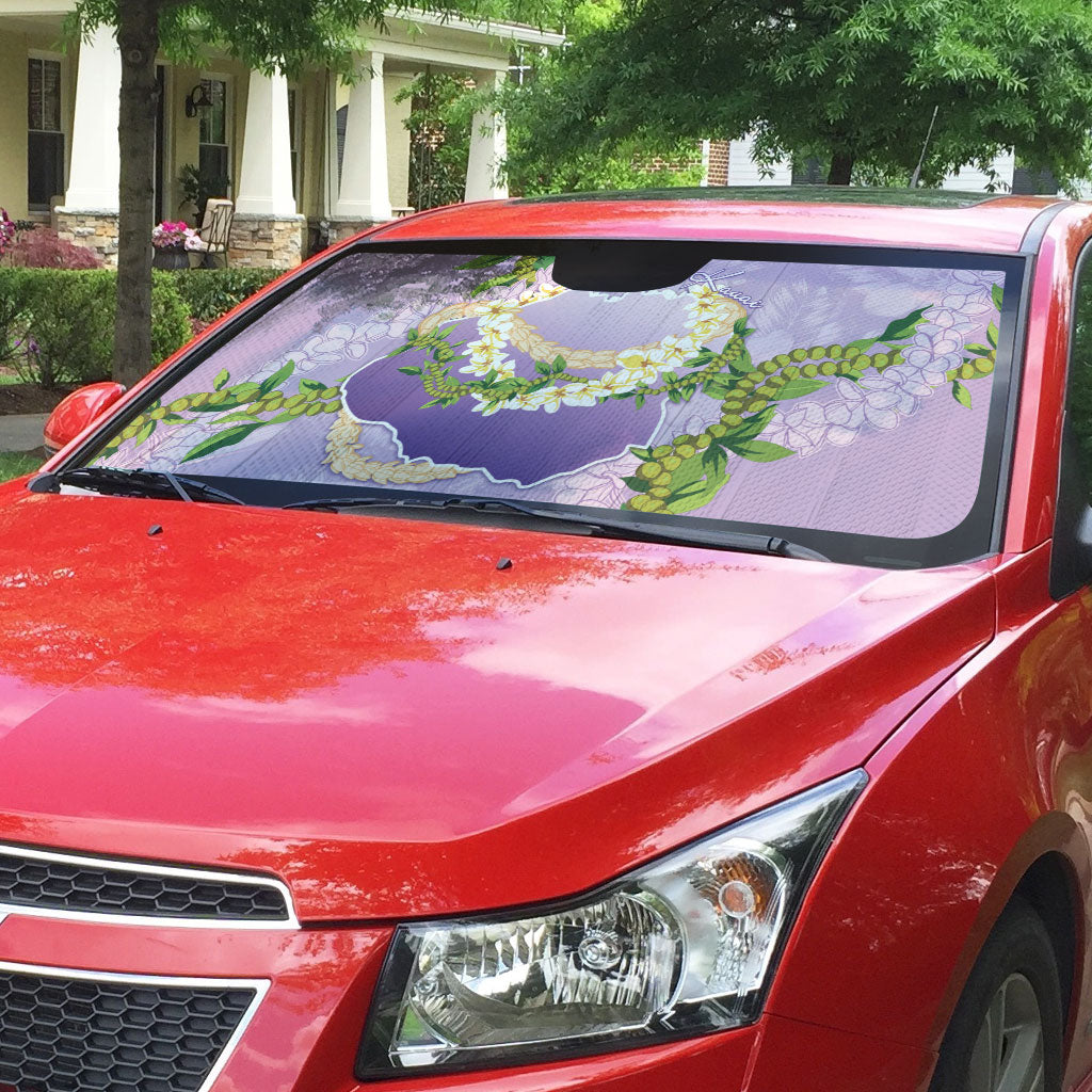 Hawaii Kauai Island Flowers Lei Auto Sun Shade Mokihana Lei