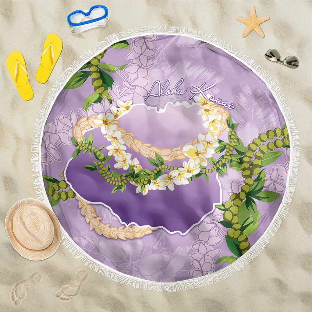 Hawaii Kauai Island Flowers Lei Beach Blanket Mokihana Lei LT7 One Size 150cm Lavender - Polynesian Pride