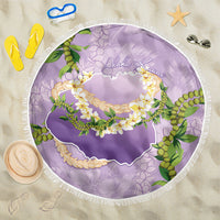 Hawaii Kauai Island Flowers Lei Beach Blanket Mokihana Lei LT7 One Size 150cm Lavender - Polynesian Pride