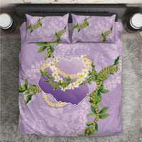 Hawaii Kauai Island Flowers Lei Bedding Set Mokihana Lei LT7 Lavender - Polynesian Pride
