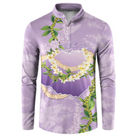 Hawaii Kauai Island Flowers Lei Button Sweatshirt Mokihana Lei