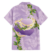 Hawaii Kauai Island Flowers Lei Family Matching Short Sleeve Bodycon Dress and Hawaiian Shirt Mokihana Lei LT7 - Polynesian Pride