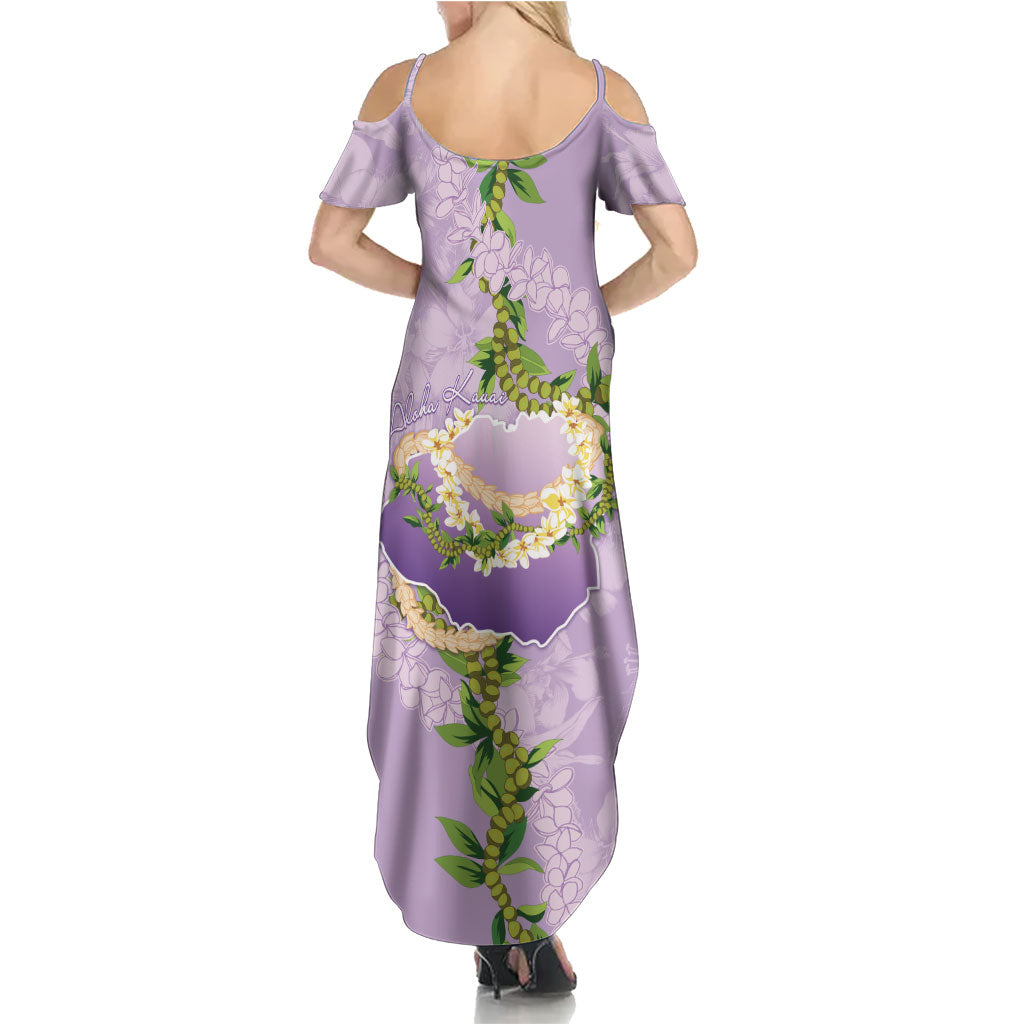 Hawaii Kauai Island Flowers Lei Family Matching Summer Maxi Dress and Hawaiian Shirt Mokihana Lei LT7 - Polynesian Pride
