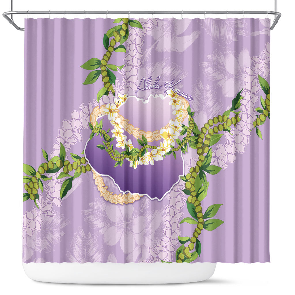 Hawaii Kauai Island Flowers Lei Shower Curtain Mokihana Lei