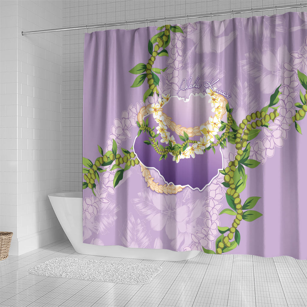 Hawaii Kauai Island Flowers Lei Shower Curtain Mokihana Lei