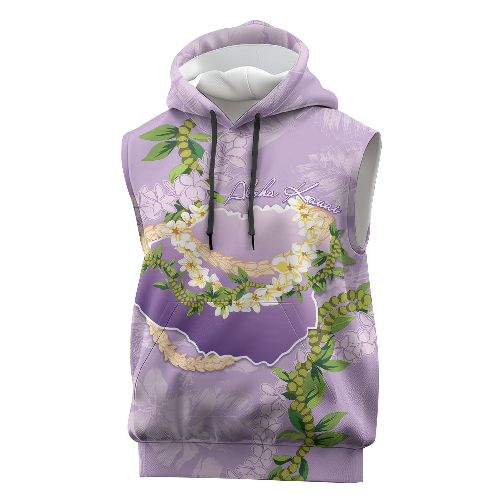 Hawaii Kauai Island Flowers Lei Sleeveless Hoodie Mokihana Lei