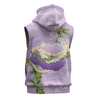 Hawaii Kauai Island Flowers Lei Sleeveless Zip Hoodie Mokihana Lei