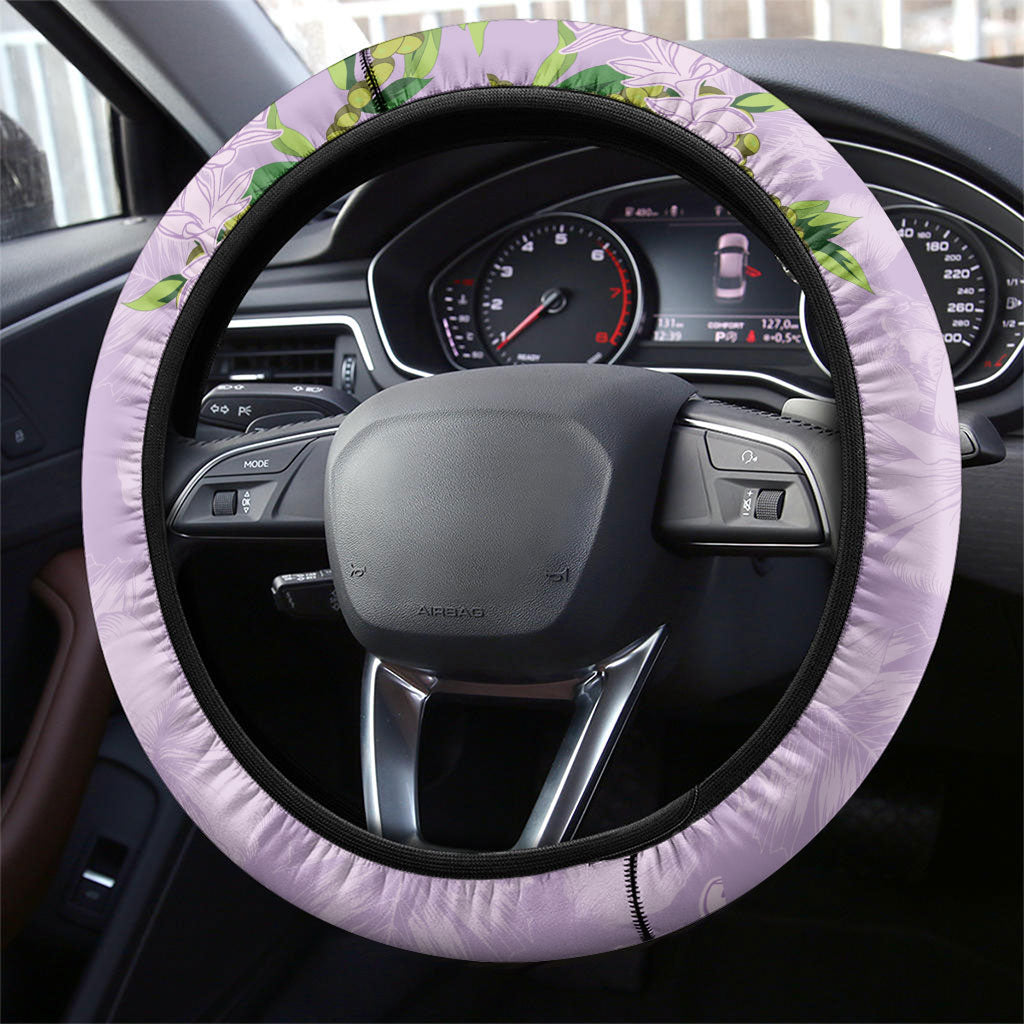 Hawaii Kauai Island Flowers Lei Steering Wheel Cover Mokihana Lei LT7 - Polynesian Pride