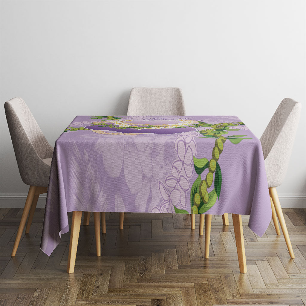Hawaii Kauai Island Flowers Lei Tablecloth Mokihana Lei