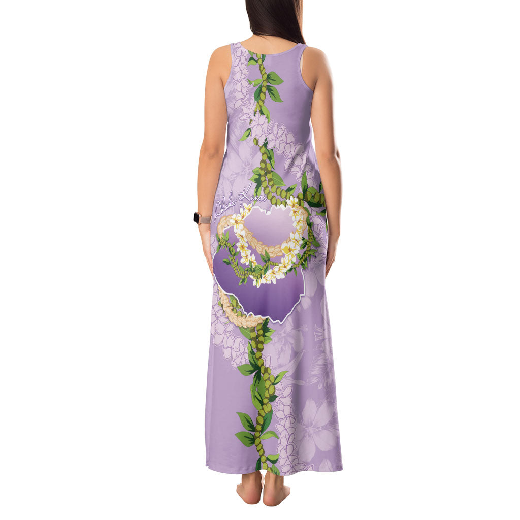 Hawaii Kauai Island Flowers Lei Tank Maxi Dress Mokihana Lei LT7 - Polynesian Pride