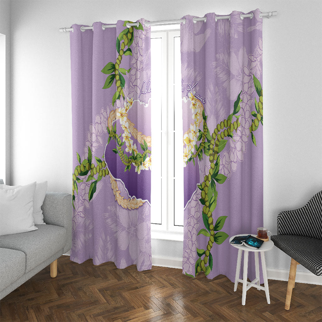 Hawaii Kauai Island Flowers Lei Window Curtain Mokihana Lei