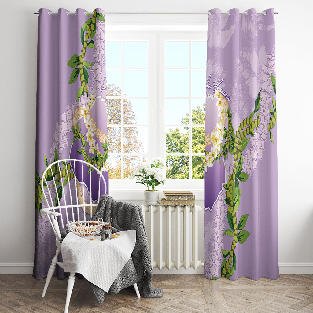 Hawaii Kauai Island Flowers Lei Window Curtain Mokihana Lei