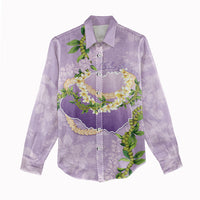 Hawaii Kauai Island Flowers Lei Women Casual Shirt Mokihana Lei